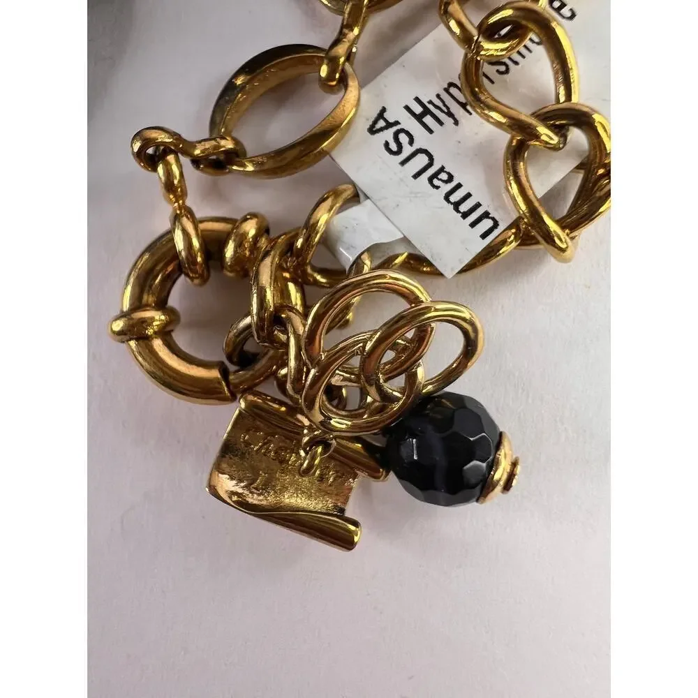 NEW Hypersthene necklace in gold over bronze
